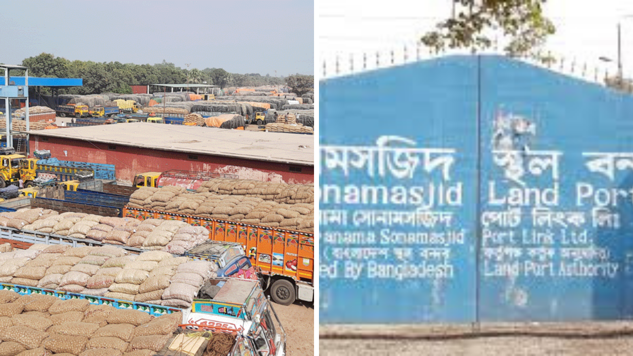 সোনামসজিদ স্থলবন্দর দিয়ে ৭৪০ টন পেঁয়াজ ভারত থেকে আমদানি